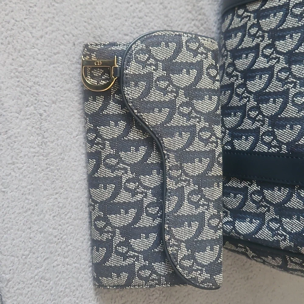 Dior Blue Satchel with Gold-Tone Accents With Wallet - Picture 4 of 6